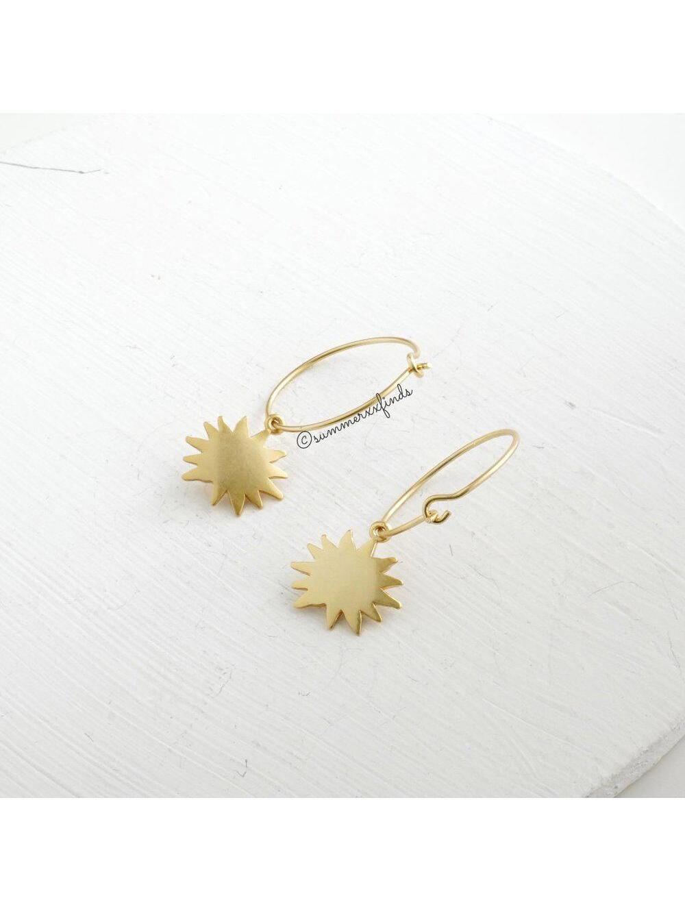 Madewell Sunbeam Charm Hoop Earrings - Picture 6 of 7